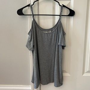 A&F M Gray Top w/ Shoulder Cutouts
